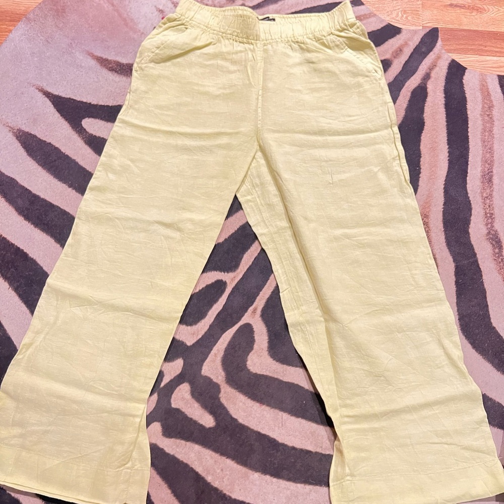 Light Yellow Linen Pants